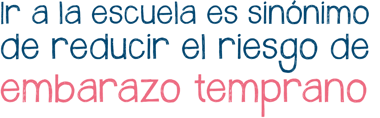 Ir a la escuela es sinónimo de reducir el riesgo de embarazo temprano